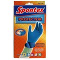 Spontex 11951 HeavyDuty Protector Gloves, S, Rubber, Blue 11951ZQK